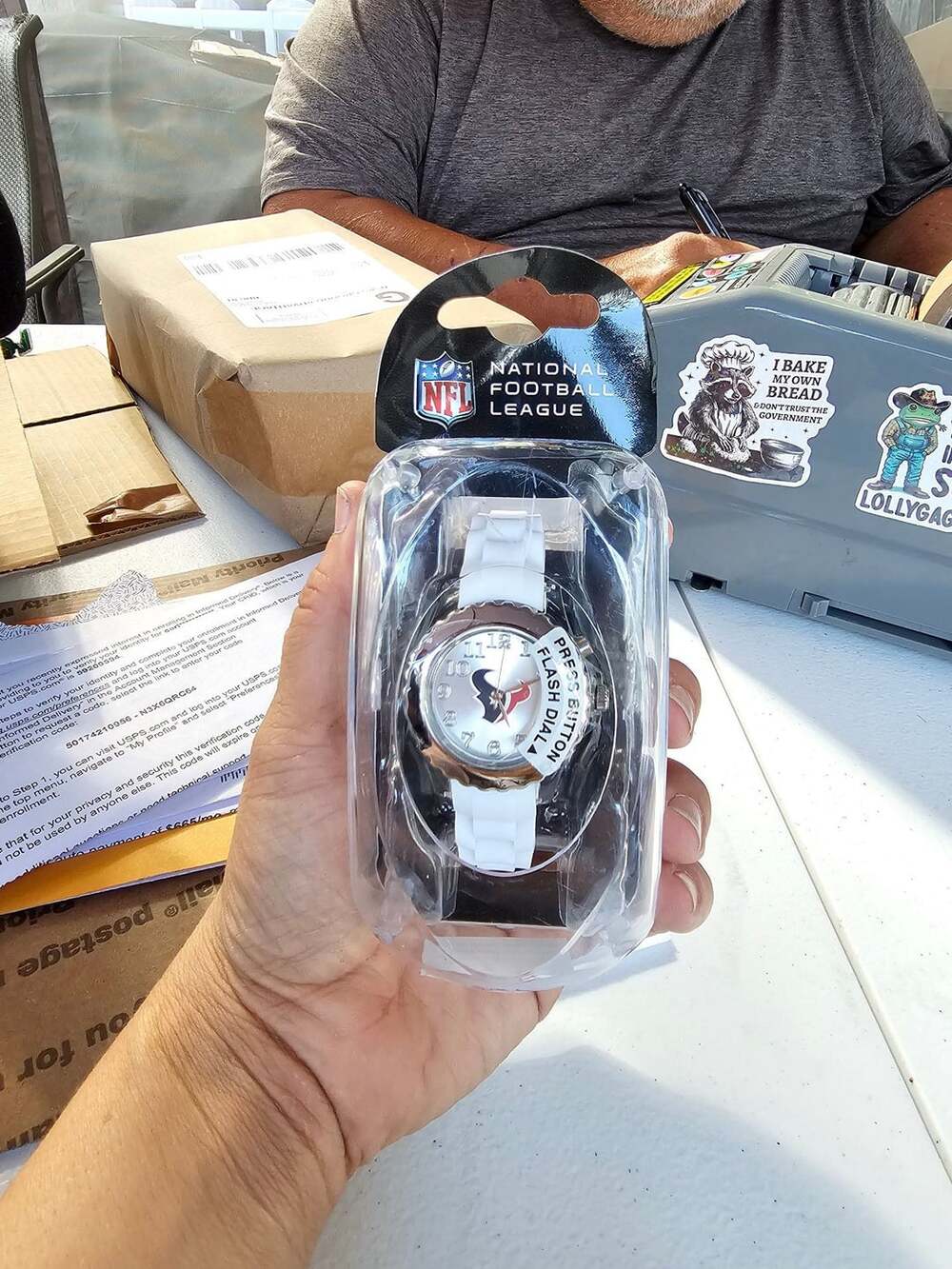 Game Time NFL Houston Texans Watch White Flash Dial